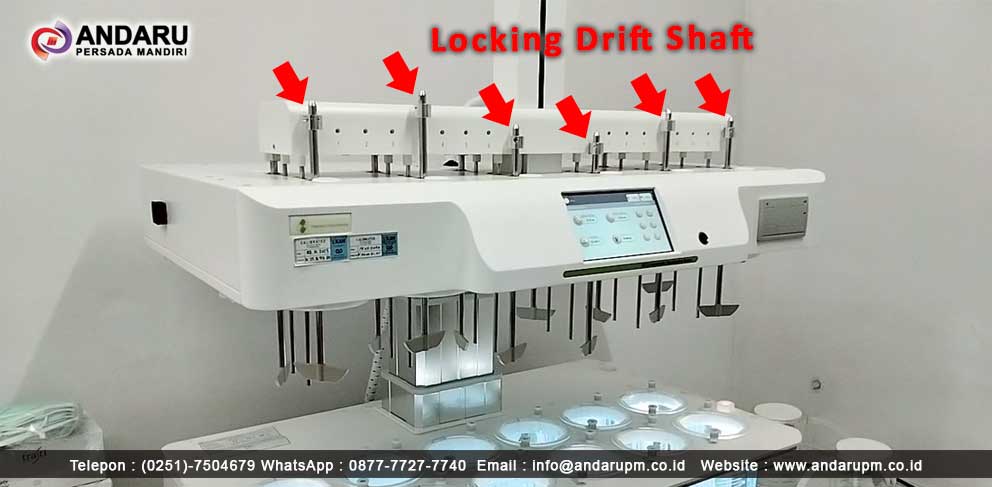 Bagian-Bagian pada Dissolution Tester : Locking Drift Shaft
