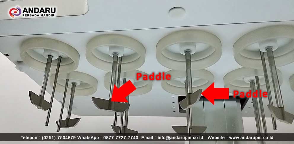 Bagian-Bagian pada Dissolution Tester : Paddle atau Dayung