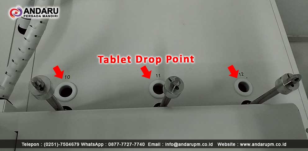 Bagian-Bagian pada Dissolution Tester : Tablet Drop Point