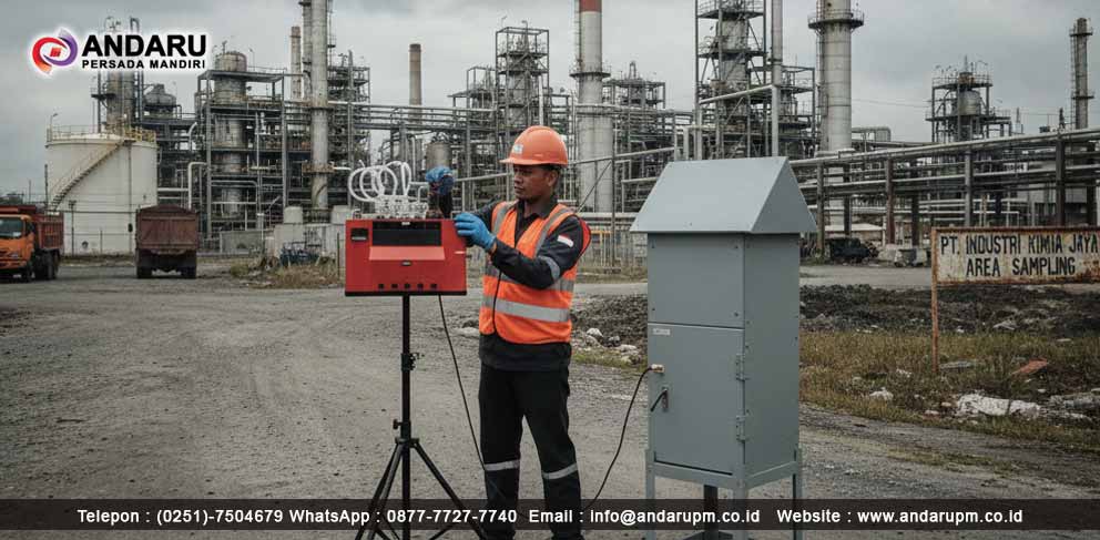 pengambilan sampel udara untuk uji nitrogen dioksida
