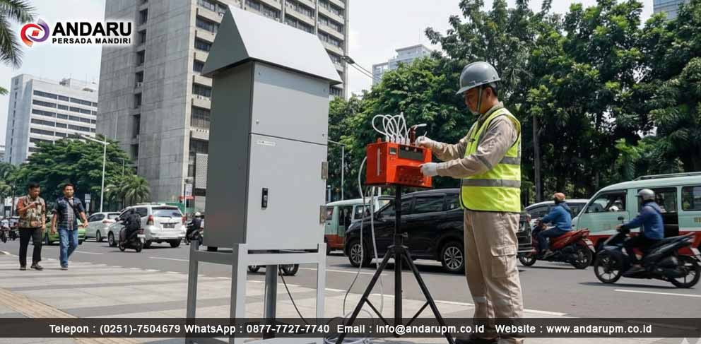 ilustrasi pengambilan sampel udara untuk pengujian sulfur dioksida Pengambilan sampel udara untuk pengujian sulfur dioksida