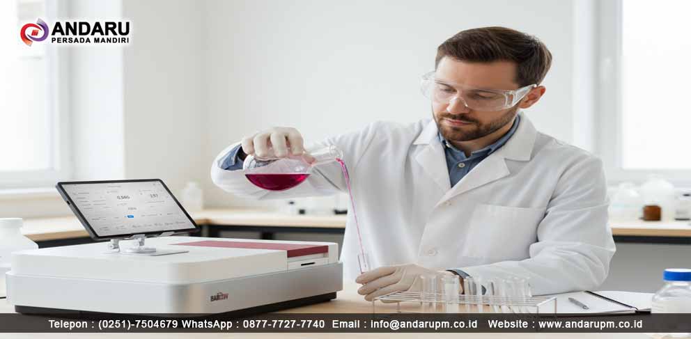 Ilustrasi pengujian nitrit pada air sungai menggunakan spektrofotometer Pengujian Nitrit pada Air Sungai Menggunakan Spektrofotometer