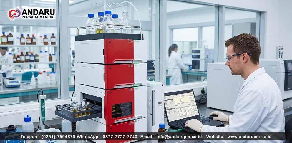 Ilustrasi pengujian klorpirifos pada air sungai menggunakan HPLC Pengujian klorpirifos pada air sungai menggunakan HPLC