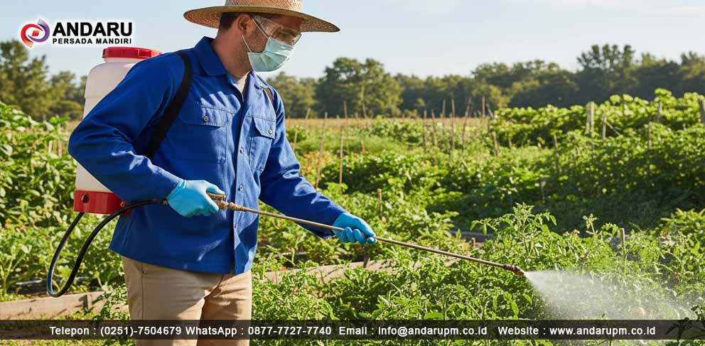 Ilustrasi penggunaan Pestisida pada tanaman Penggunaan Pestisida pada tanaman