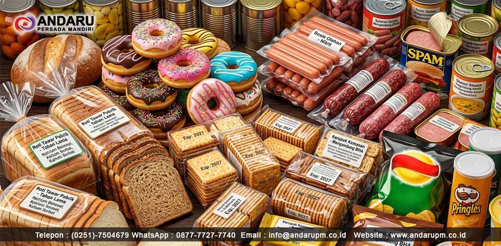 Ilustrasi makanan yang mengandung banyak pengawet Asam Sorbat dalam Makanan