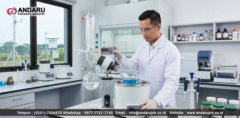 Ilustrasi pengujian PAH menggunakan alat rotary evaporator Pengujian PAH menggunakan alat rotary evaporator.
