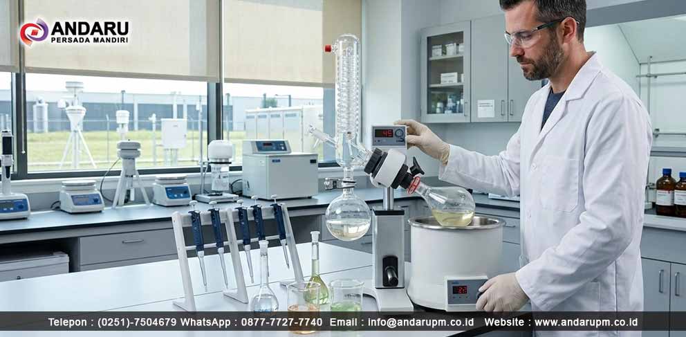 Ilustrasi pengujian menggunakan Rotary Evaporator Pengujian menggunakan Rotary Evaporator